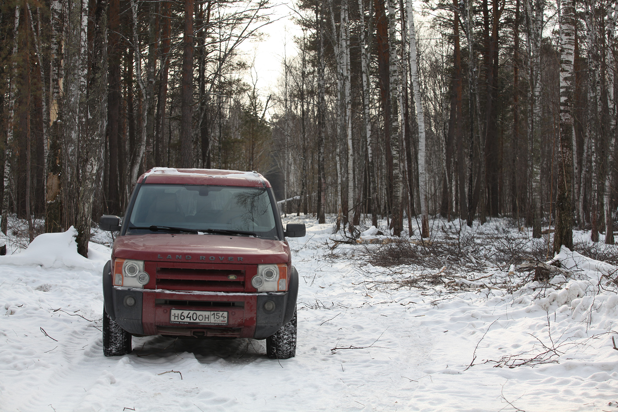 Discovery в снегу зимой